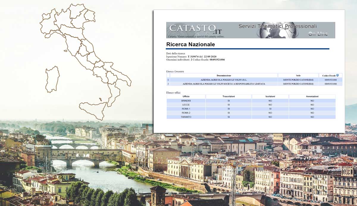 Ricerca Nazionale in Conservatoria