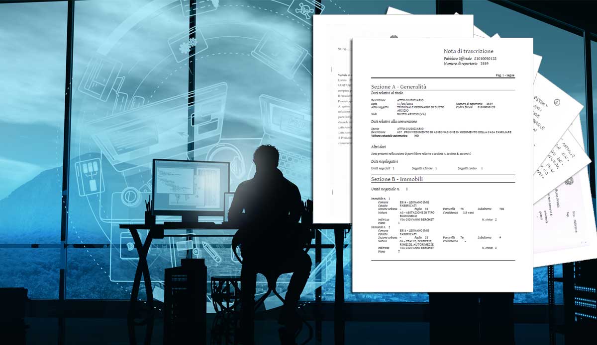 Registrazione trascrizioni in Conservatoria